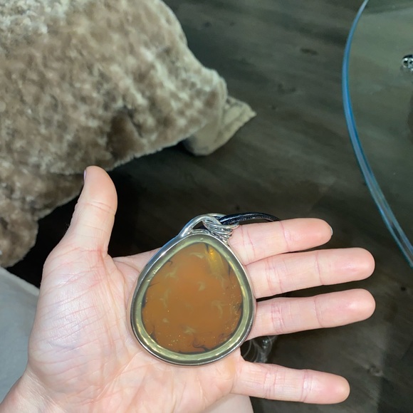 Chico’s Green Medallion Necklace with multi strands - Picture 6 of 7